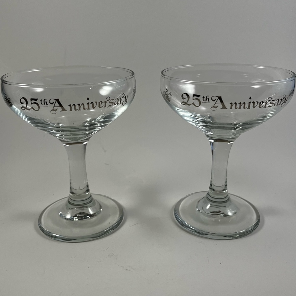 25th Anniversary Toasting Glasses